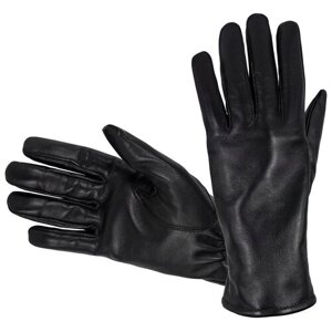 Перчатки 4hands демисезонные, натуральная кожа, подкладка, размер 7,5, черный
