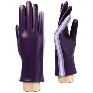 Перчатки ELEGANZZA зимние, натуральная кожа, подкладка, размер 7(S), фиолетовый