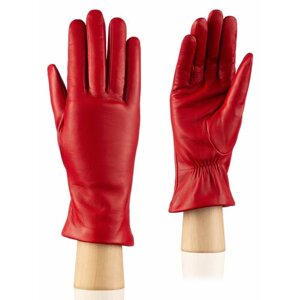 Перчатки ELEGANZZA зимние, натуральная кожа, подкладка, размер 8, красный