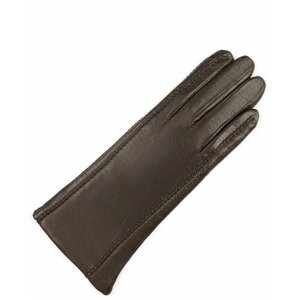 Перчатки ESTEGLA, демисезон/зима, натуральная кожа, утепленные, размер 6,5, коричневый