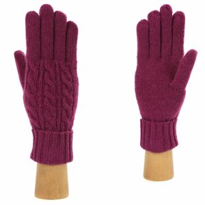 Перчатки FABRETTI, демисезон/зима, шерсть, утепленные, размер 7, фиолетовый