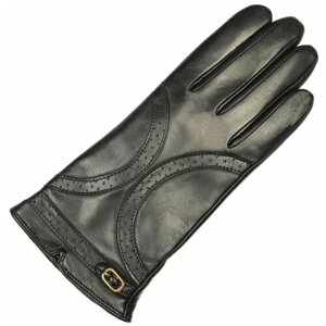 Перчатки Finnemax, демисезон/зима, натуральная кожа, утепленные, размер 6,5, черный