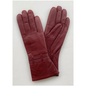 Перчатки Finnemax зимние, натуральная кожа, размер 7, бордовый