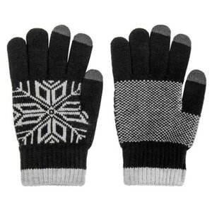 Перчатки Gsmin Touch Gloves для сенсорных (емкостных) экранов "Снежинка"Черный)