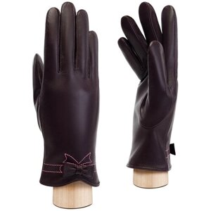 Перчатки LABBRA, демисезон/зима, натуральная кожа, подкладка, размер 7(S), бордовый