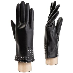 Перчатки LABBRA, демисезон/зима, натуральная кожа, подкладка, размер 7(S), черный
