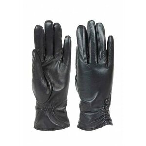 Перчатки Lorentino, демисезон/зима, натуральная кожа, подкладка, утепленные, размер 7, черный