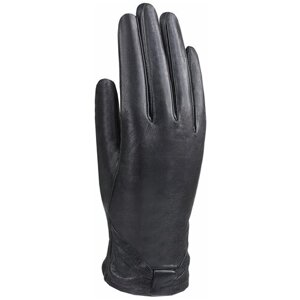 Перчатки malgrado, демисезон/зима, натуральная кожа, подкладка, размер 6.5, черный