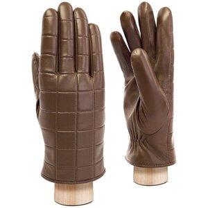 Перчатки мужские кожаные ELEGANZZA, размер 10(XL), коричневый