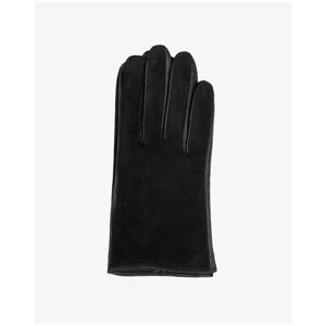 Перчатки женские кожаные утепленные ESTEGLA, размер 7.5, черные.