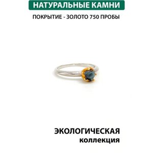 Перстень Кристалл Мечты серебро, 925 проба, золочение, александрит, размер 17.5