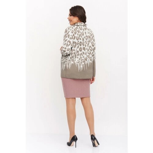 Пиджак Текстильная Мануфактура, размер 54, белый, коричневый