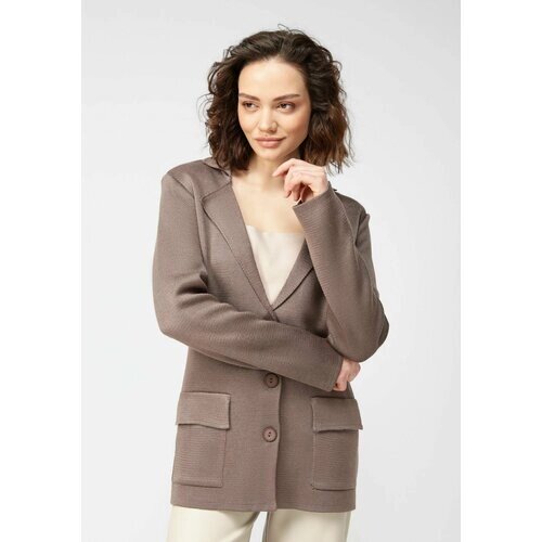 Пиджак VIVAWOOL, размер 50, коричневый