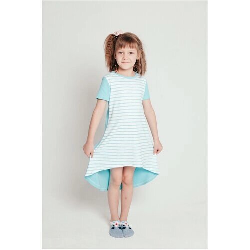 Платье DaEl kids, размер 92, голубой, белый