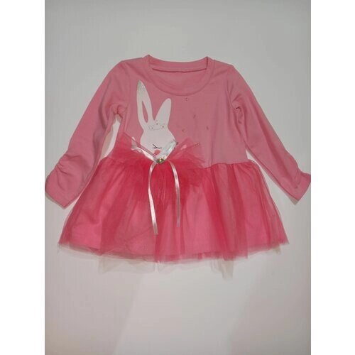 Платье для девочки "Зайка"9-20-1) Розовый. Р-р 92 СН