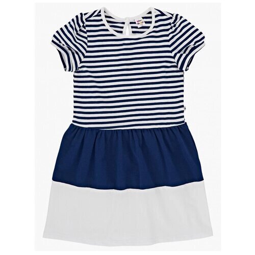 Платье Mini Maxi, хлопок, размер 92, синий, белый