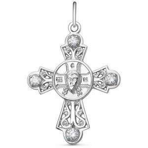 Подвеска-крест из серебра с фианитами яхонт Ювелирный Арт. 259129