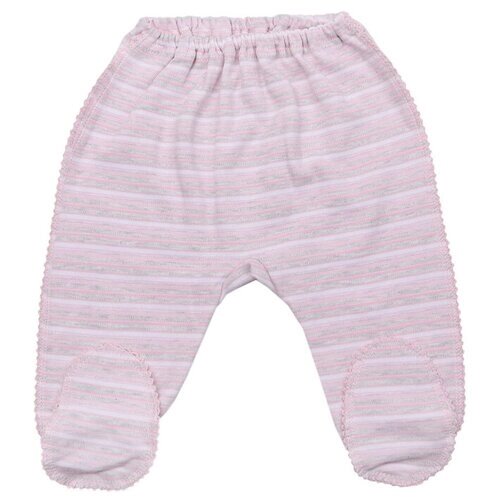 Ползунки короткие Клякса детские, под подгузник, закрытая стопа, размер 50, розовый