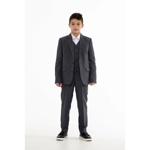 Школьный пиджак Инфанта, размер 152/80, серый