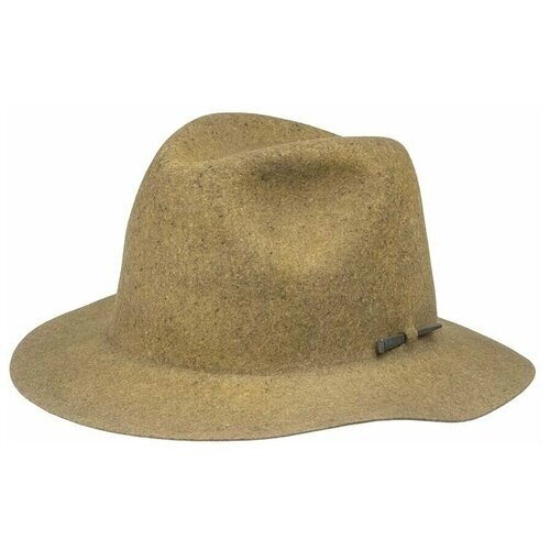Шляпа федора Bailey, шерсть, подкладка, размер 55, коричневый