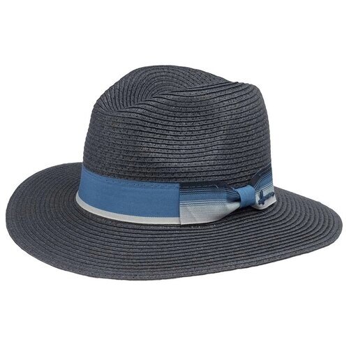 Шляпа федора Herman, размер 57, синий