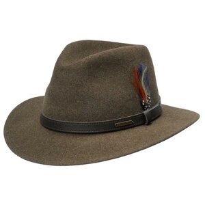 Шляпа федора STETSON, размер 59, коричневый