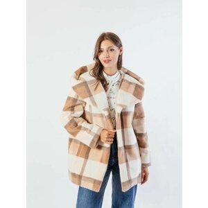 Шуба Original Fur company, размер 46, бежевый