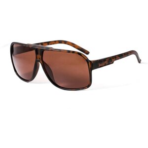 Солнцезащитные очки , авиаторы, оправа: пластик, с защитой от УФ, для мужчин, коричневый