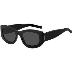 Солнцезащитные очки BOSS, кошачий глаз, оправа: пластик, для женщин, черный