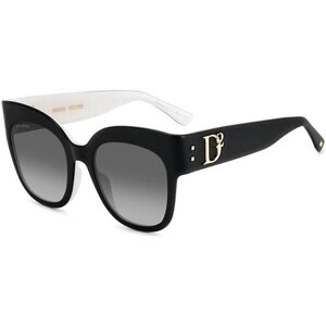 Солнцезащитные очки DSQUARED2, бабочка, оправа: пластик, градиентные, для женщин, черный
