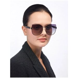 Солнцезащитные очки ELEGANZZA, бабочка, оправа: металл, поляризационные, с защитой от УФ, для женщин, черный