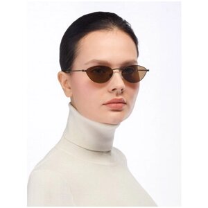 Солнцезащитные очки ELEGANZZA, овальные, оправа: металл, поляризационные, с защитой от УФ, для женщин, коричневый