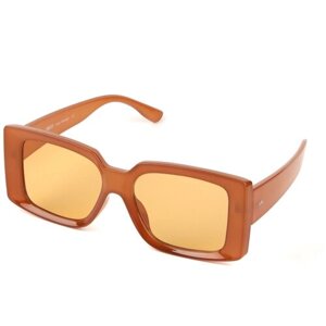 Солнцезащитные очки FABRETTI, прямоугольные, спортивные, складные, с защитой от УФ, для женщин, коричневый