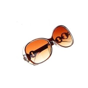 Солнцезащитные очки Galante, бабочка, оправа: пластик, с защитой от УФ, для женщин, коричневый