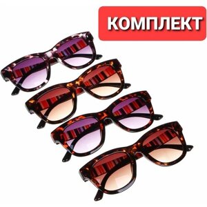 Солнцезащитные очки Galante, клабмастеры, оправа: пластик, с защитой от УФ, для женщин, коричневый