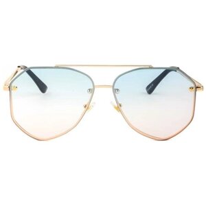 Солнцезащитные очки Keluona, авиаторы, оправа: металл, поляризационные, золотой