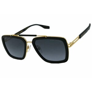 Солнцезащитные очки MARC JACOBS 674/S, авиаторы, градиентные, с защитой от УФ, черный