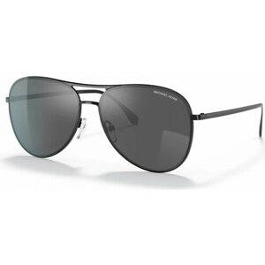 Солнцезащитные очки MICHAEL KORS, авиаторы, оправа: металл, с защитой от УФ, для женщин, черный