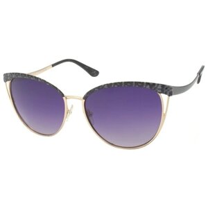 Солнцезащитные очки NEOLOOK, кошачий глаз, с защитой от УФ, градиентные, для женщин, коричневый