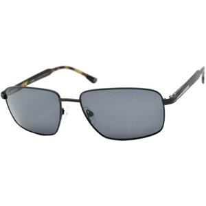 Солнцезащитные очки NEOLOOK, прямоугольные, оправа: металл, с защитой от УФ, поляризационные, для мужчин, черный