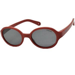 Солнцезащитные очки Polaroid, овальные, со 100% защитой от УФ-лучей, поляризационные, для девочек, бордовый