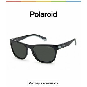 Солнцезащитные очки Polaroid, прямоугольные, с защитой от УФ, поляризационные, серый