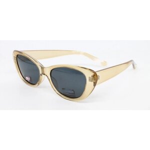Солнцезащитные очки PROUD, кошачий глаз, оправа: пластик, поляризационные, для женщин, золотой