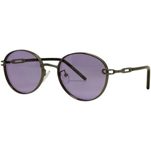 Солнцезащитные очки Santarelli, овальные, оправа: металл, с защитой от УФ, поляризационные, фотохромные, для женщин, серый