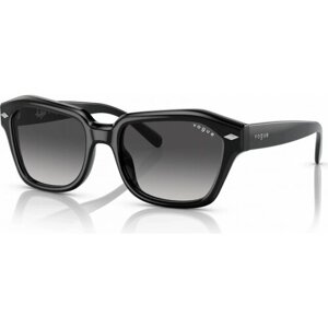 Солнцезащитные очки Vogue eyewear, прямоугольные, оправа: пластик, с защитой от УФ, для женщин, черный
