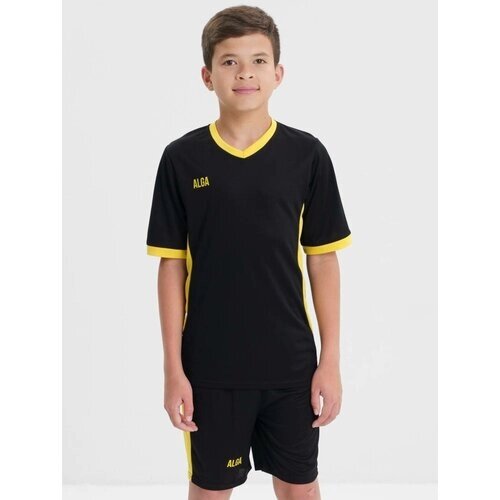 Спортивная форма Aga для мальчиков, футболка и шорты, размер 164, черный