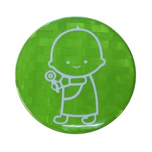 Светоотражающий значок "Ребёнок" зелёный