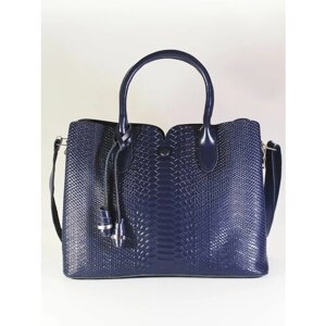 Женская сумка на плечо DONY синего цвета из натуральной кожи