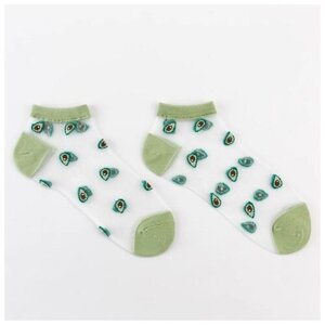 Женские носки HOBBY LINE укороченные, размер 23, зеленый