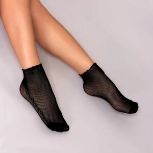 Женские носки Minaku средние, в сетку, размер 36-37, черный